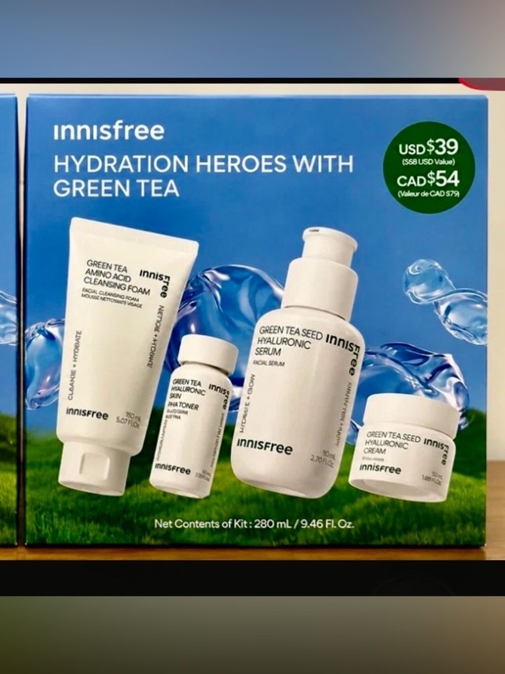 Innisfree Green Tea Hydration Heroes Skincare Kit NIB K-Beauty
